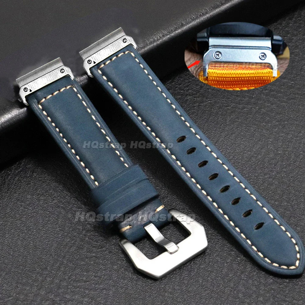 Garmin Vintage Leather Strap - Classic and Comfortable Band