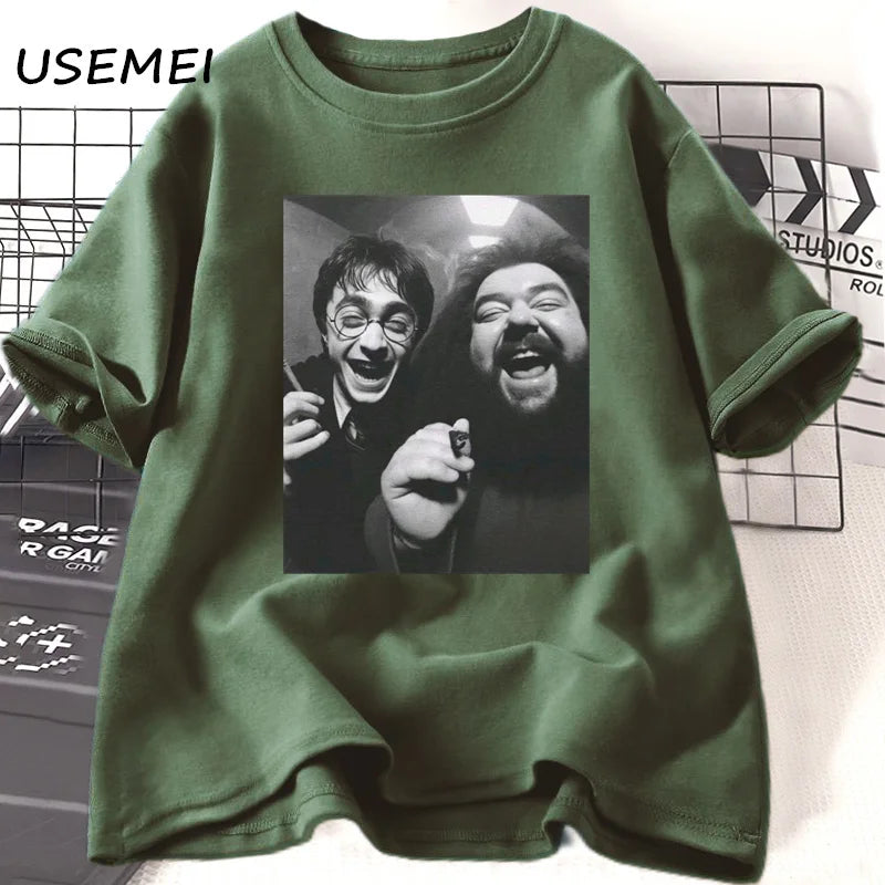 Harry Potter Hagrid Funny T Shirt Smoking