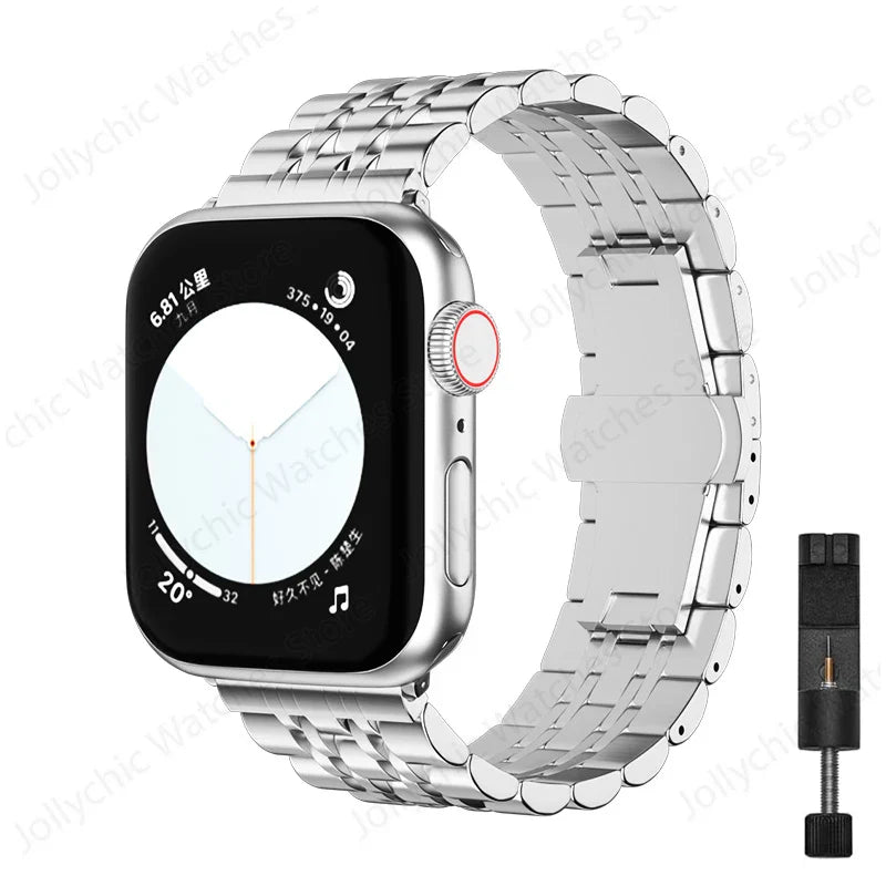 Apple Watch Stainless Steel Band - Elegant, Durable Design