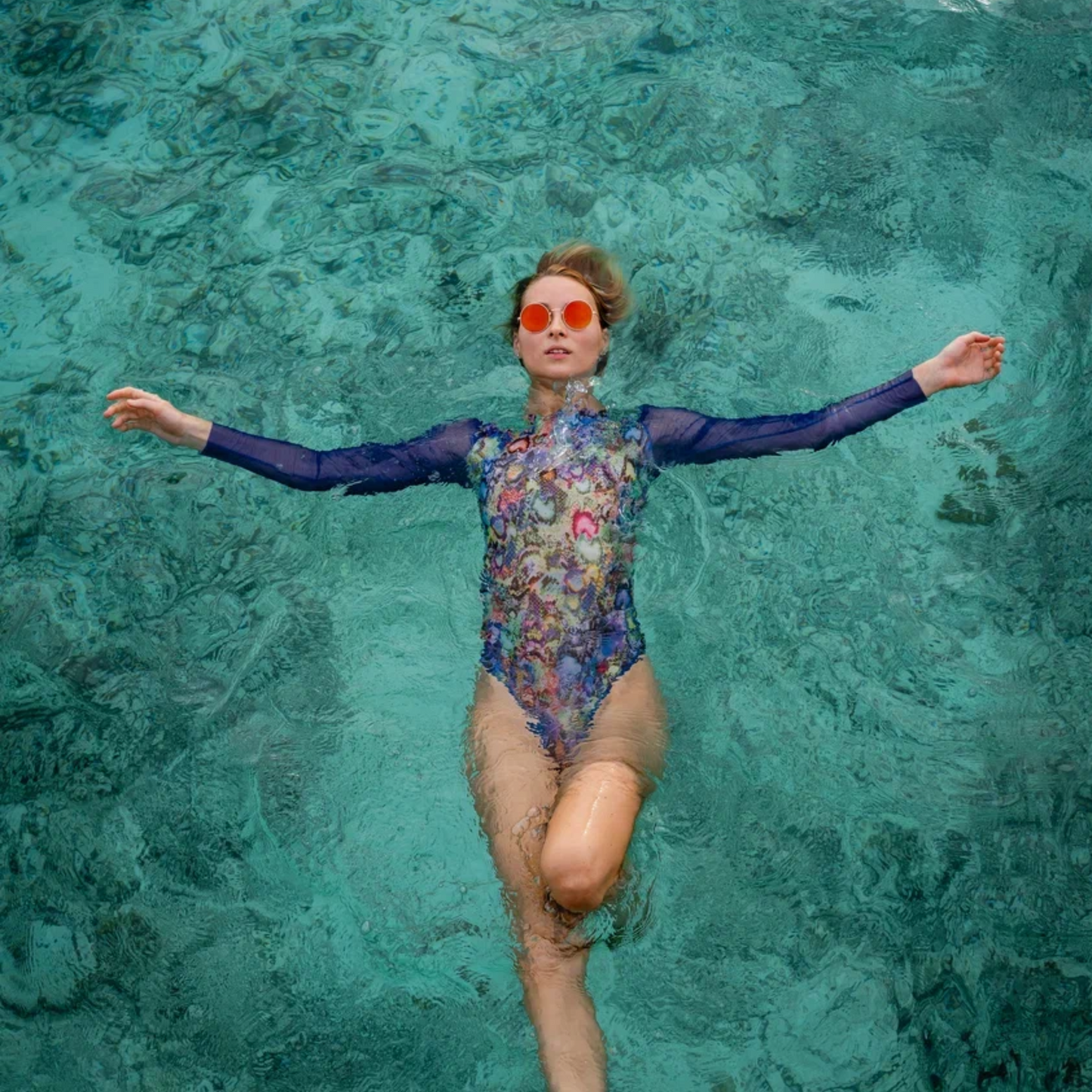 SNAKE SWIMSUIT WITH SLEEVES