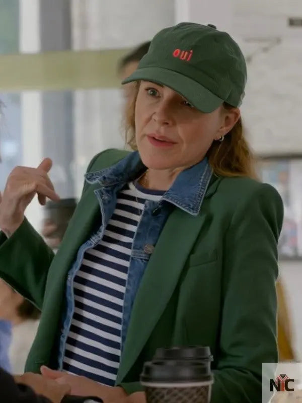 Shrinking S02 Christa Miller Green Blazer
