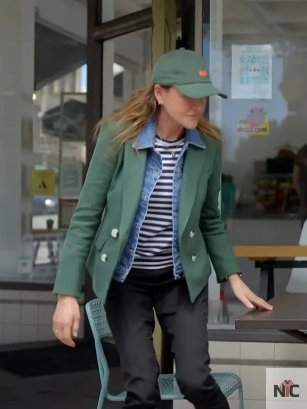 Shrinking S02 Christa Miller Green Blazer