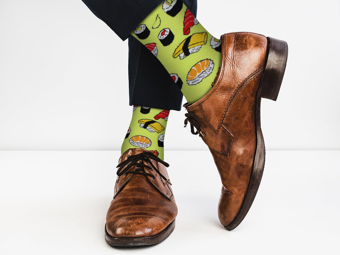 Sushi Socks (Green) - International Food - Comfy Cotton for Men & Women