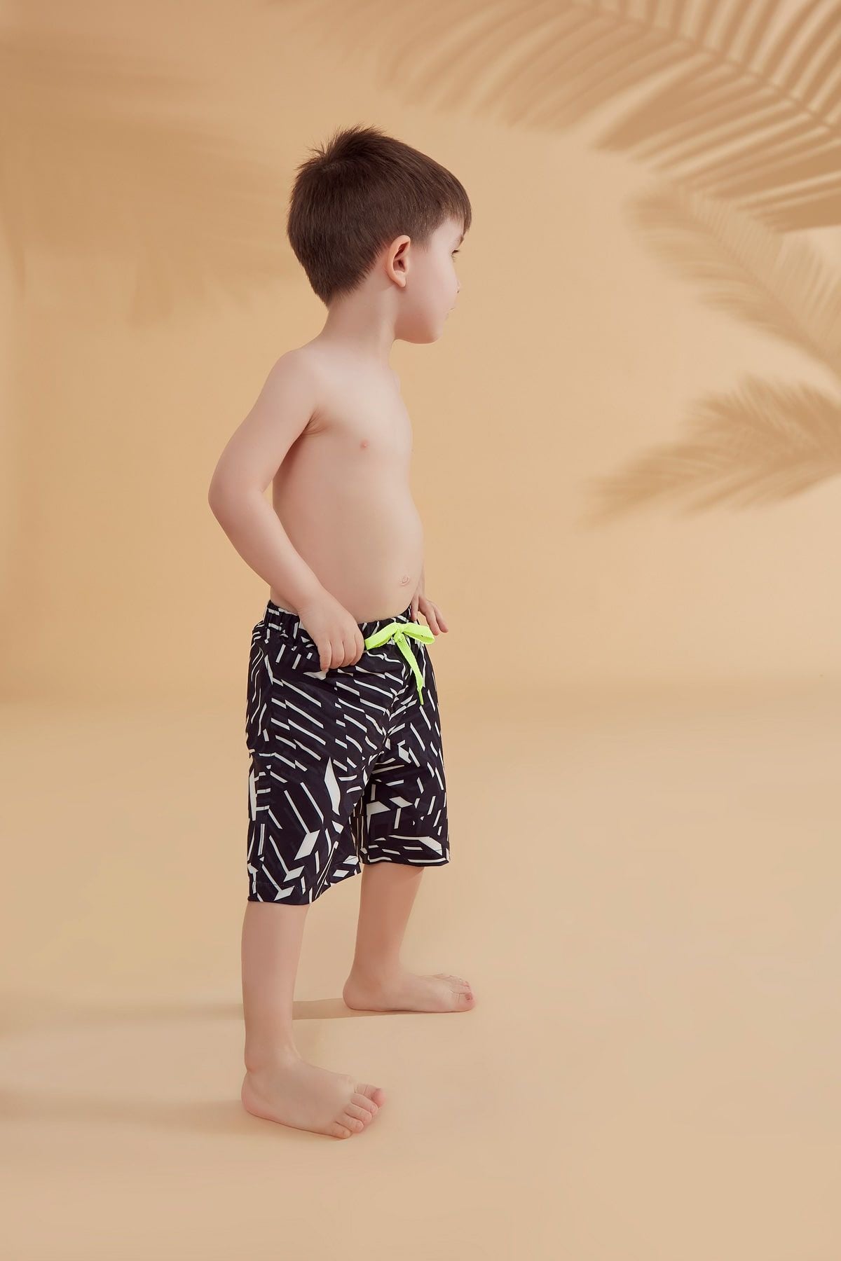 Woven Black Boys Shorts B2363