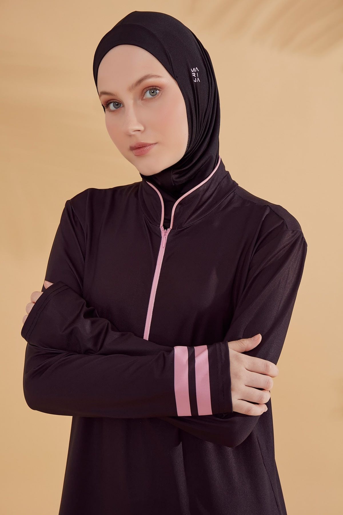 Lycra Black Burkini Modest Swimwear M2330