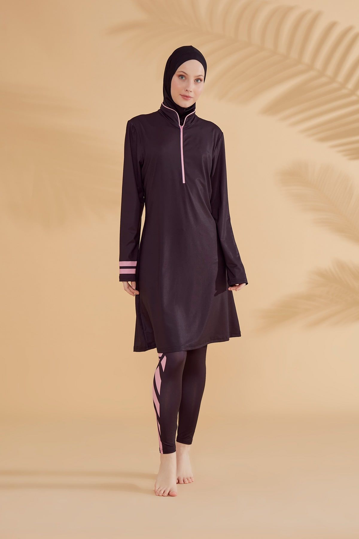 Lycra Black Burkini Modest Swimwear M2330