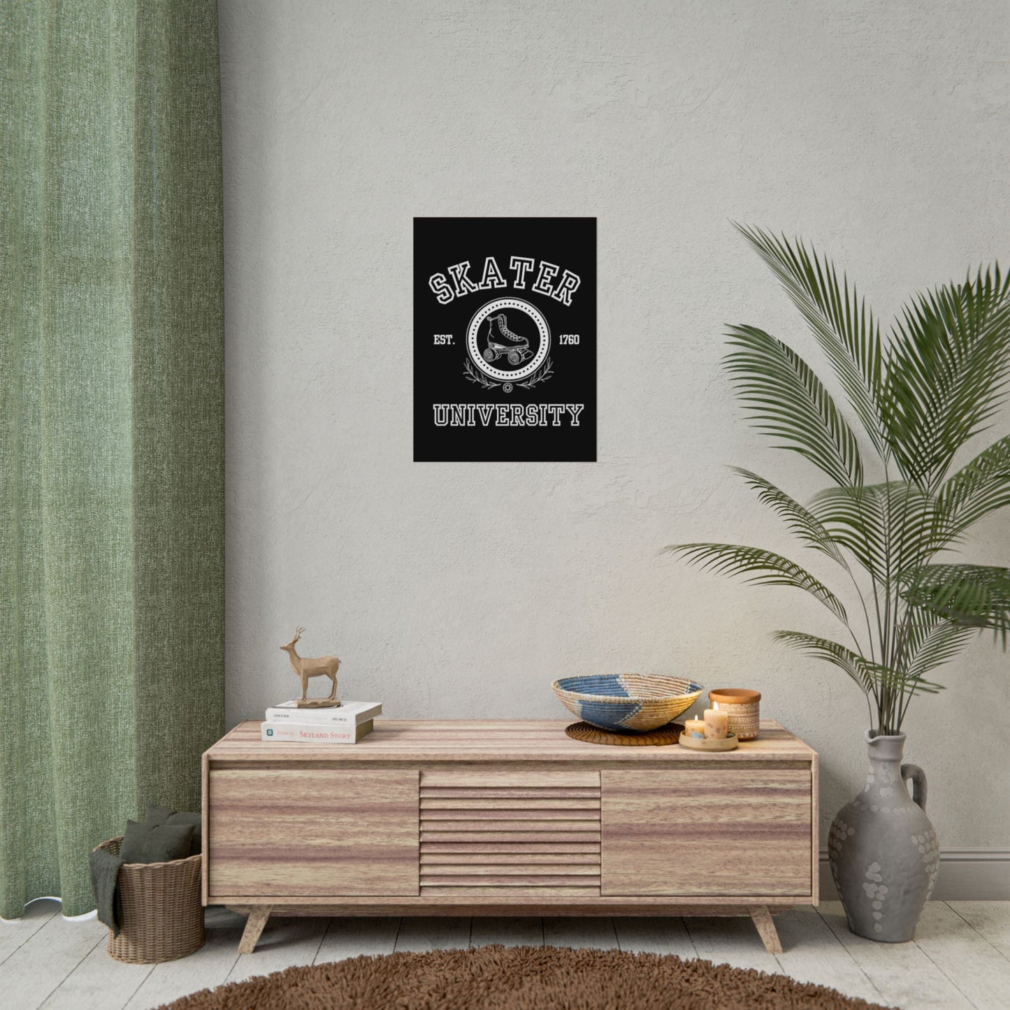 Skater University Rolled Poster
