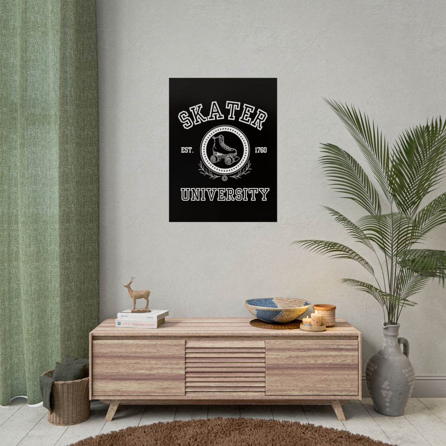 Skater University Rolled Poster