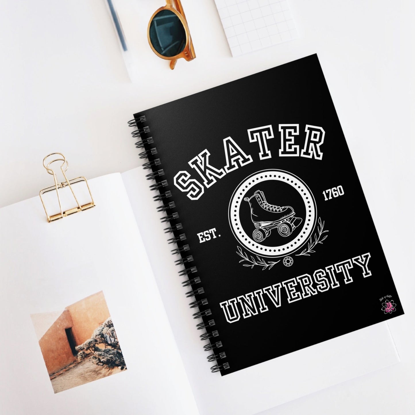 Skater University Spiral Notebook - Ruled Line