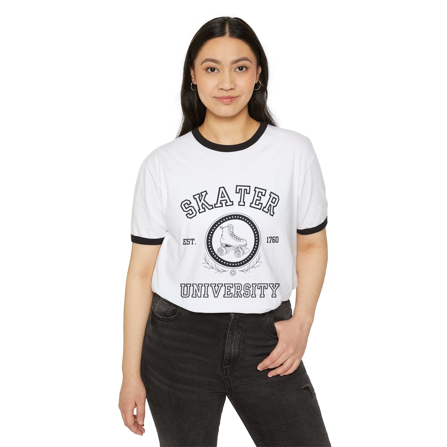 Skater University Unisex Cotton Ringer T-Shirt