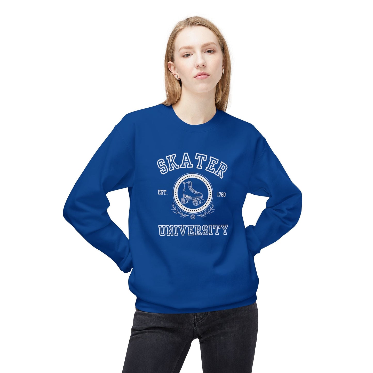 Skater University Unisex Fleece Crewneck Sweatshirt