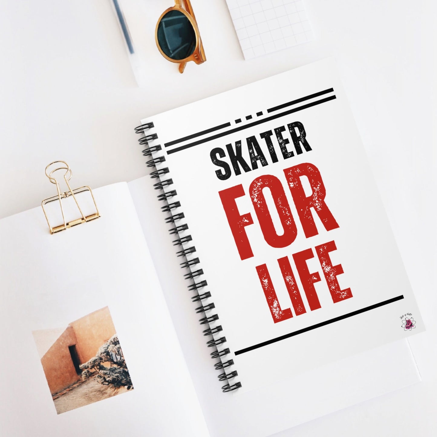 Skater for Life Spiral Notebook - Ruled Line