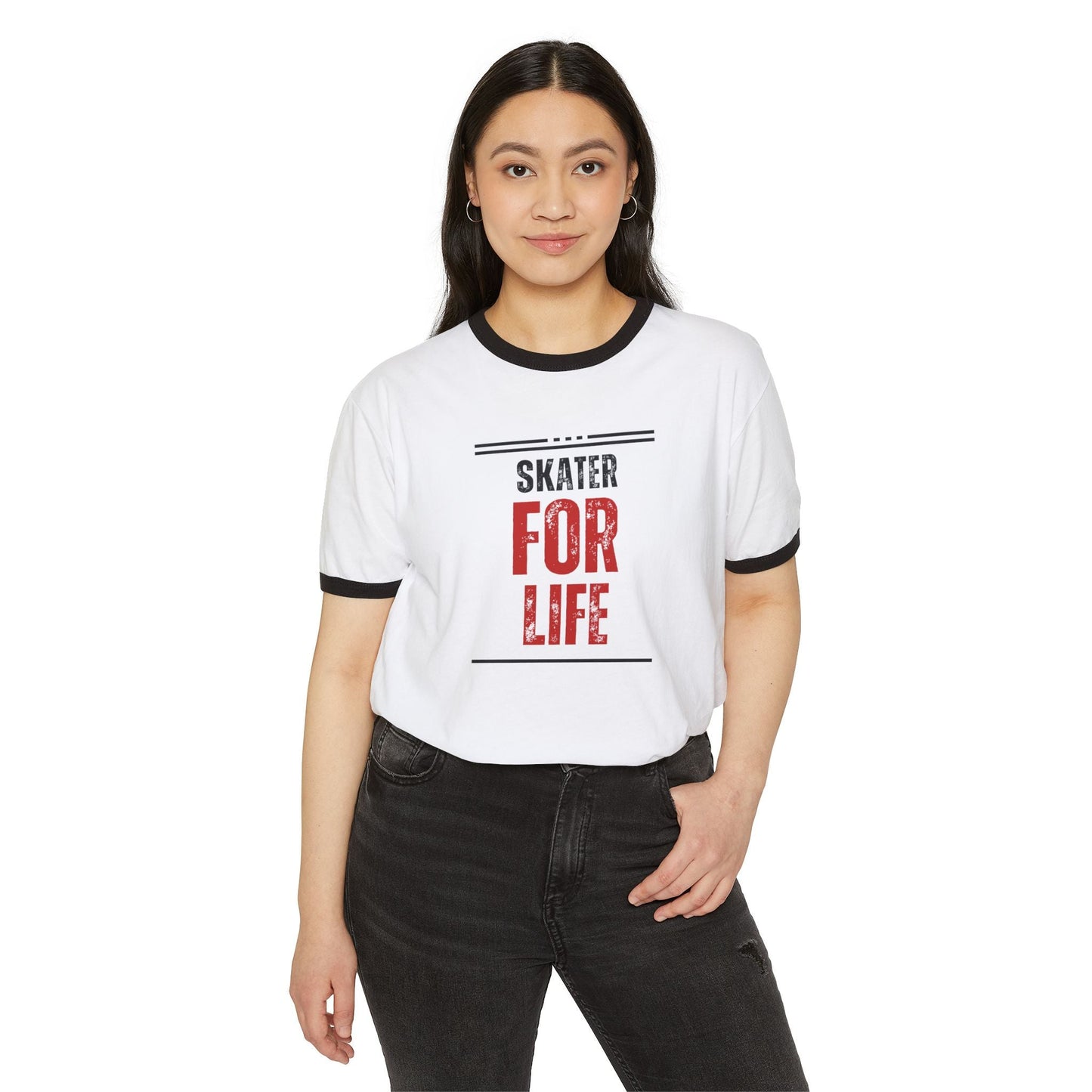 Skater for Life Unisex Cotton Ringer T-Shirt