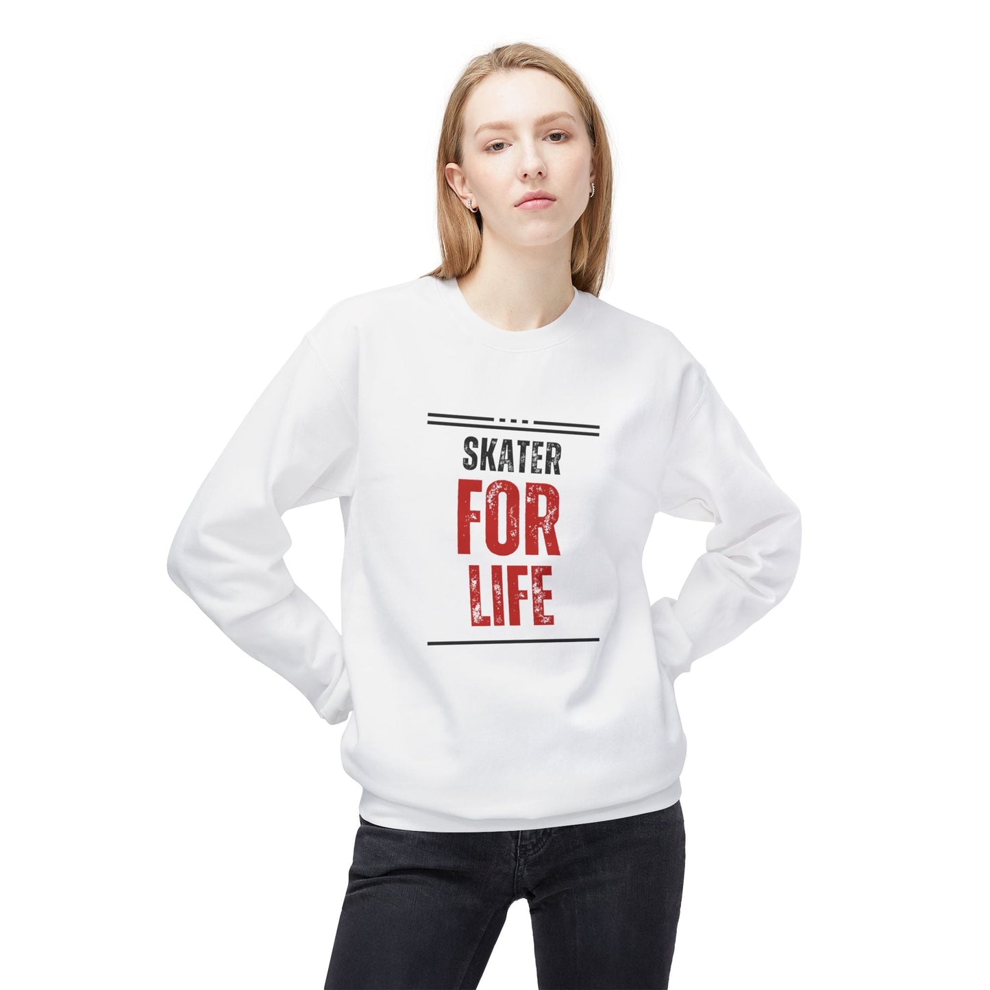 Skater for Life Unisex Fleece Crewneck Sweatshirt