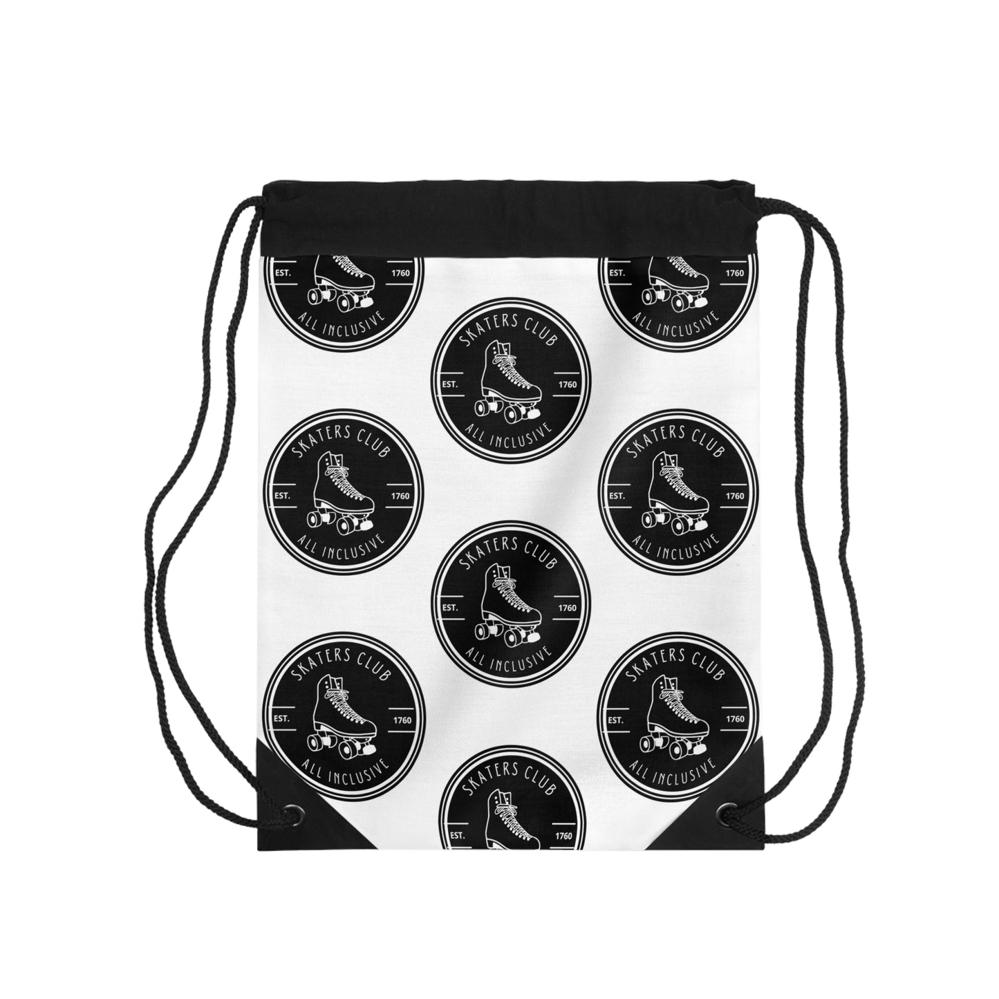 Skaters Club Round Logo Drawstring Bag