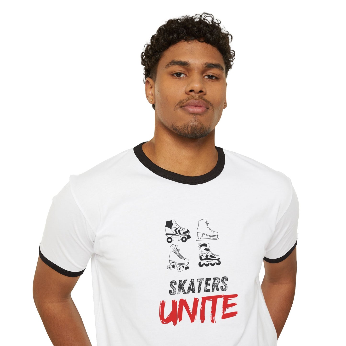 Skaters Unite Unisex Cotton Ringer T-Shirt