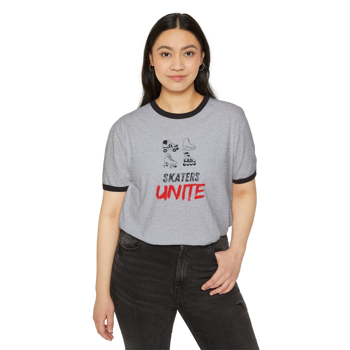 Skaters Unite Unisex Cotton Ringer T-Shirt