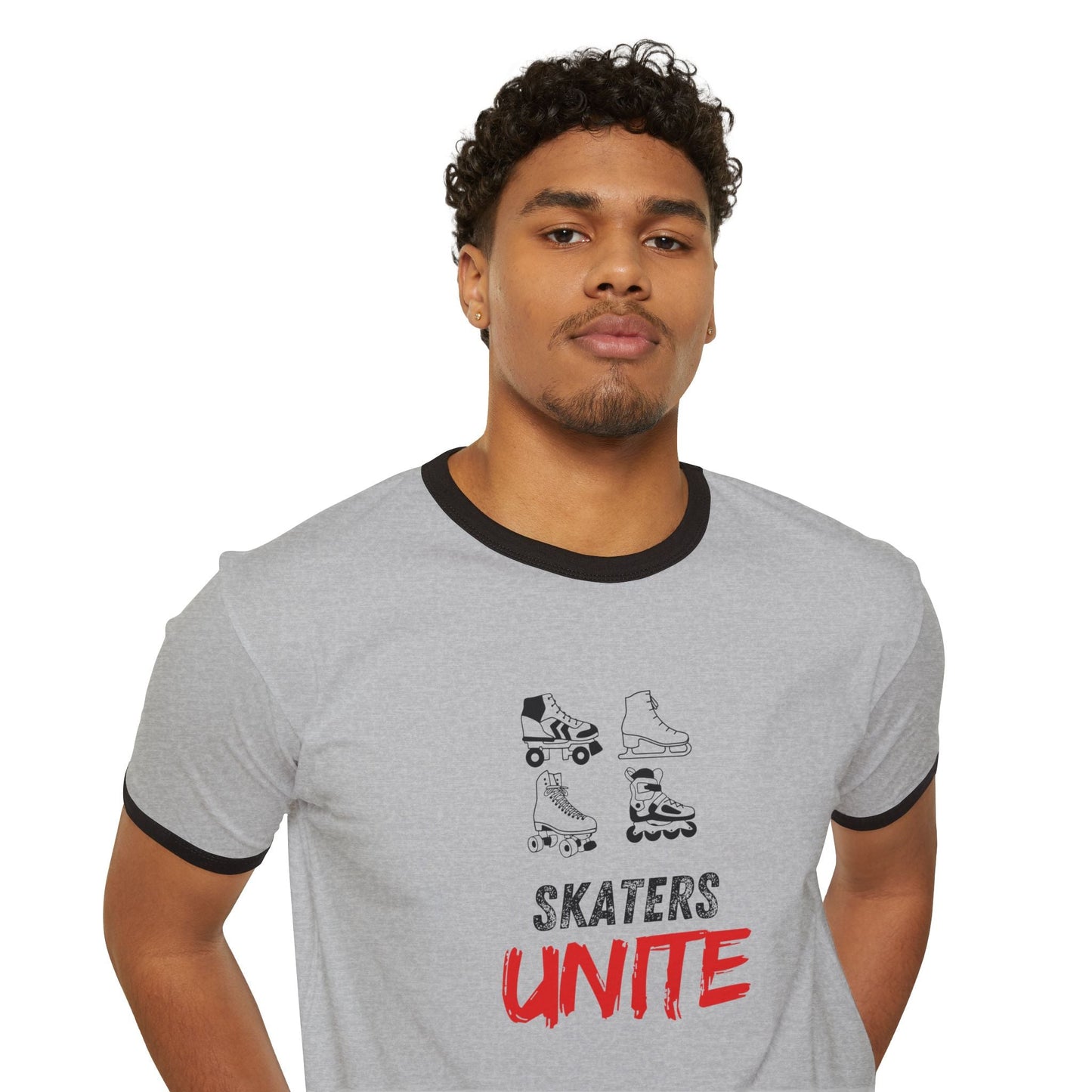 Skaters Unite Unisex Cotton Ringer T-Shirt