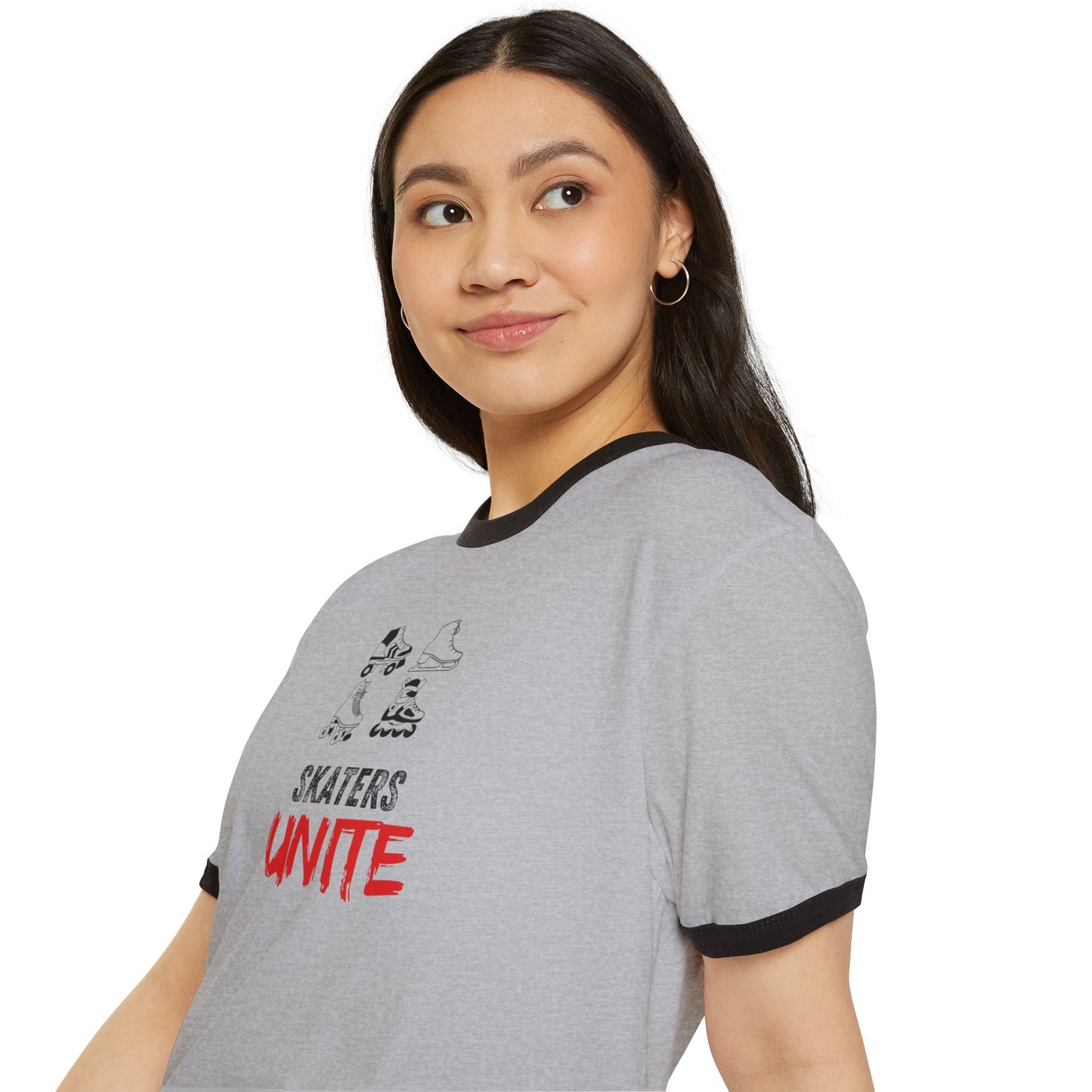 Skaters Unite Unisex Cotton Ringer T-Shirt