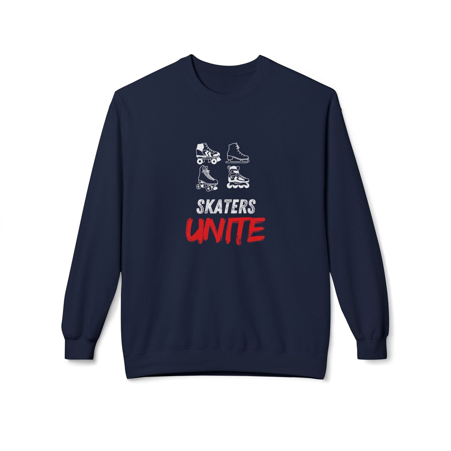 Skaters Unite Unisex Fleece Crewneck Sweatshirt