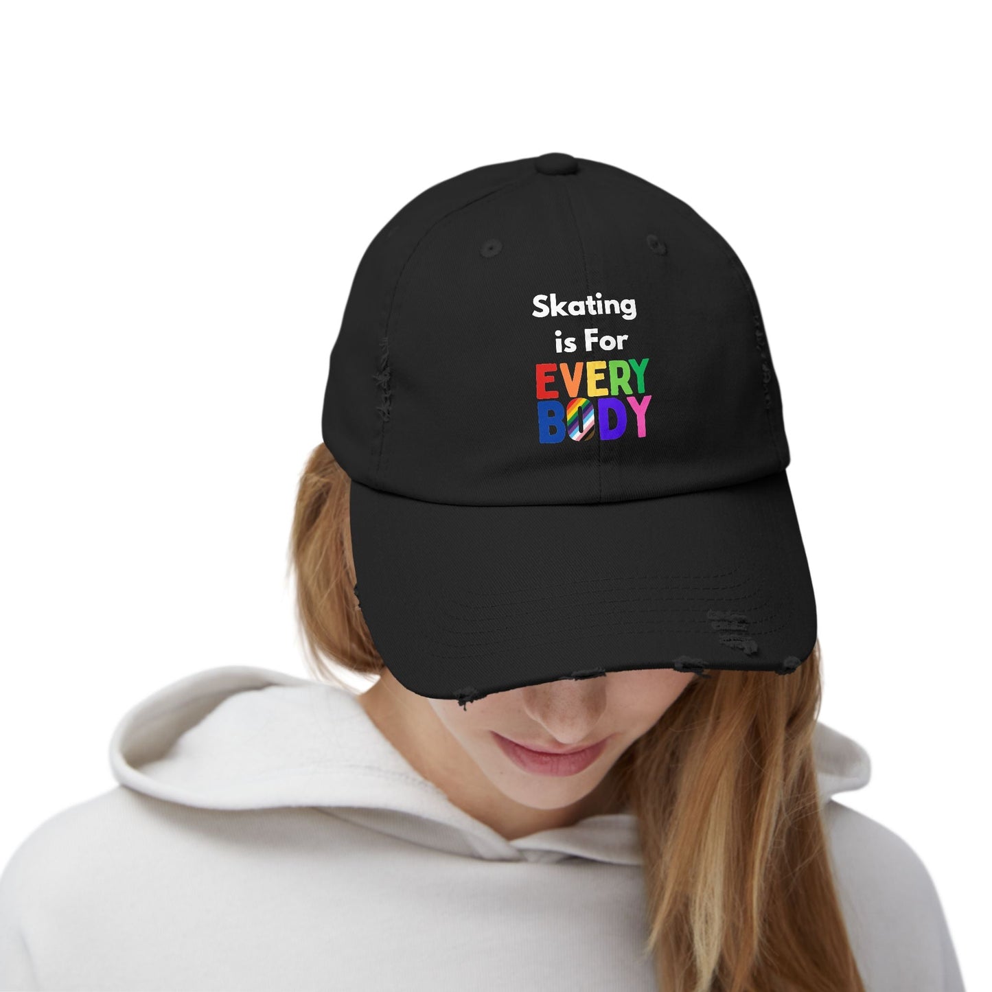 Skating is For Everybody Distressed Cap