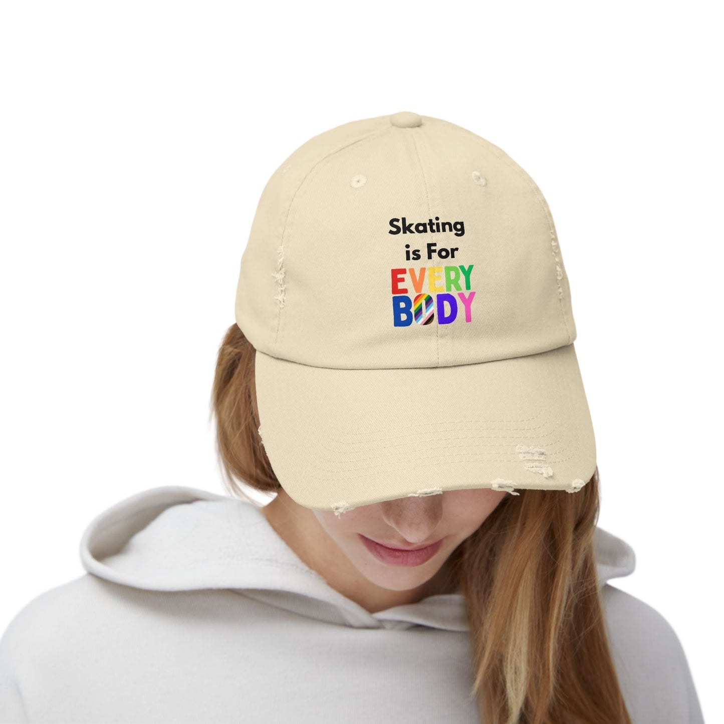 Skating is For Everybody Distressed Cap