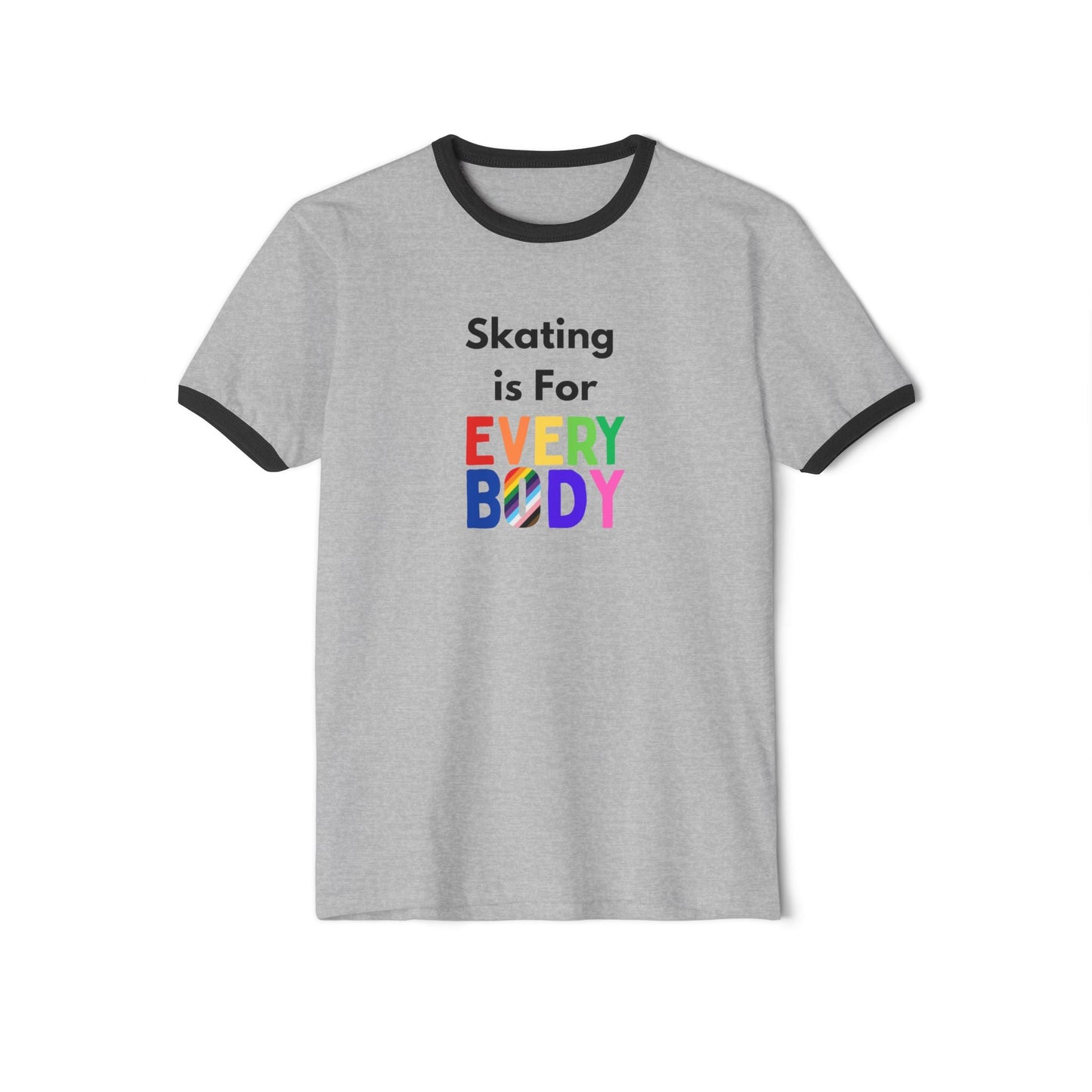 Skating is For Everybody Unisex Cotton Ringer T-Shirt