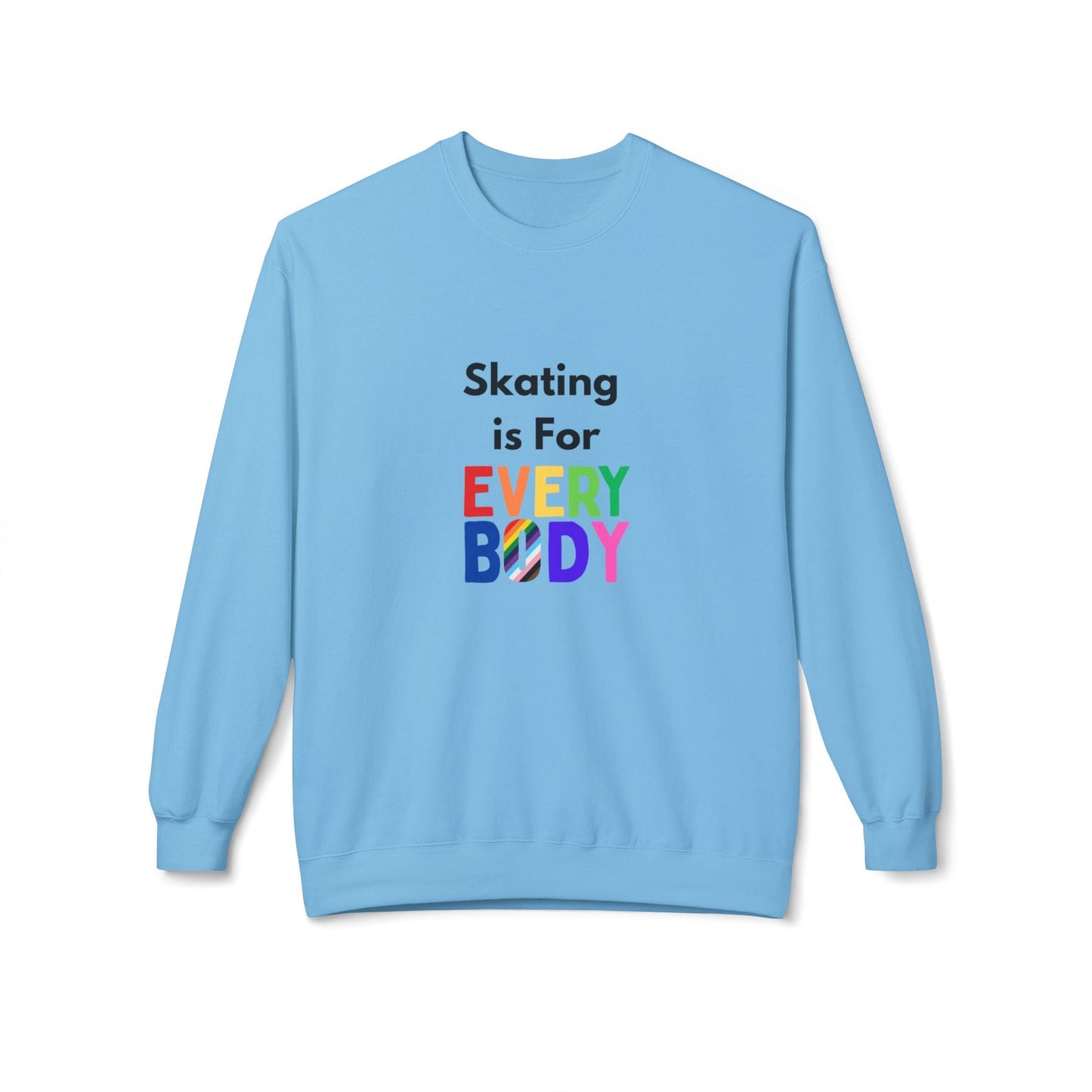 Skating is for Everybody Unisex Fleece Crewneck Sweatshirt