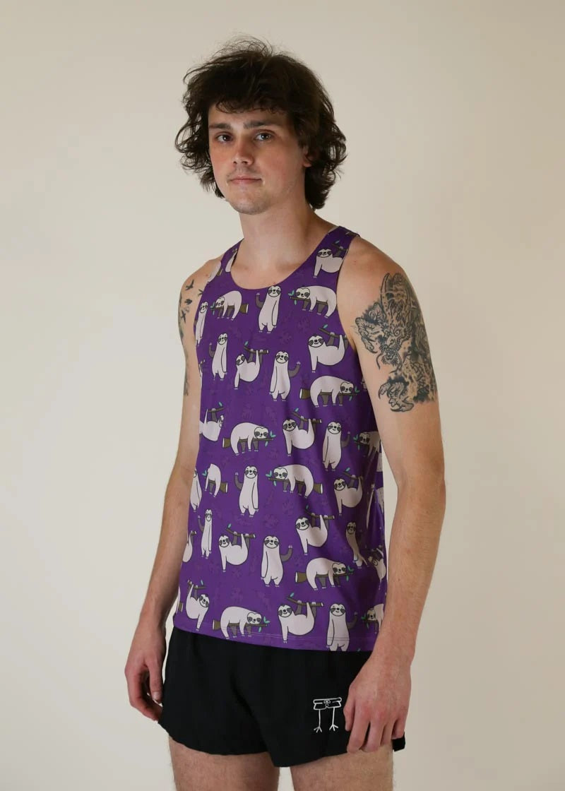 Men's Sloths Performance Singlet (Purple)