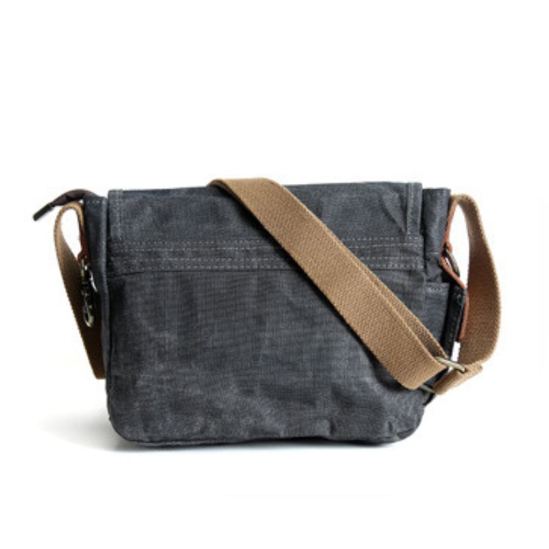 Small Waxed Canvas Crossbody Bag