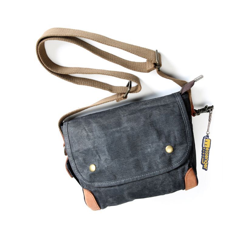 Small Waxed Canvas Crossbody Bag