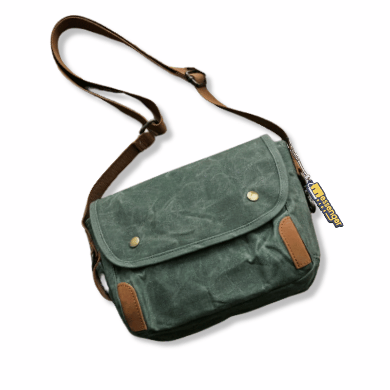 Small Waxed Canvas Crossbody Bag