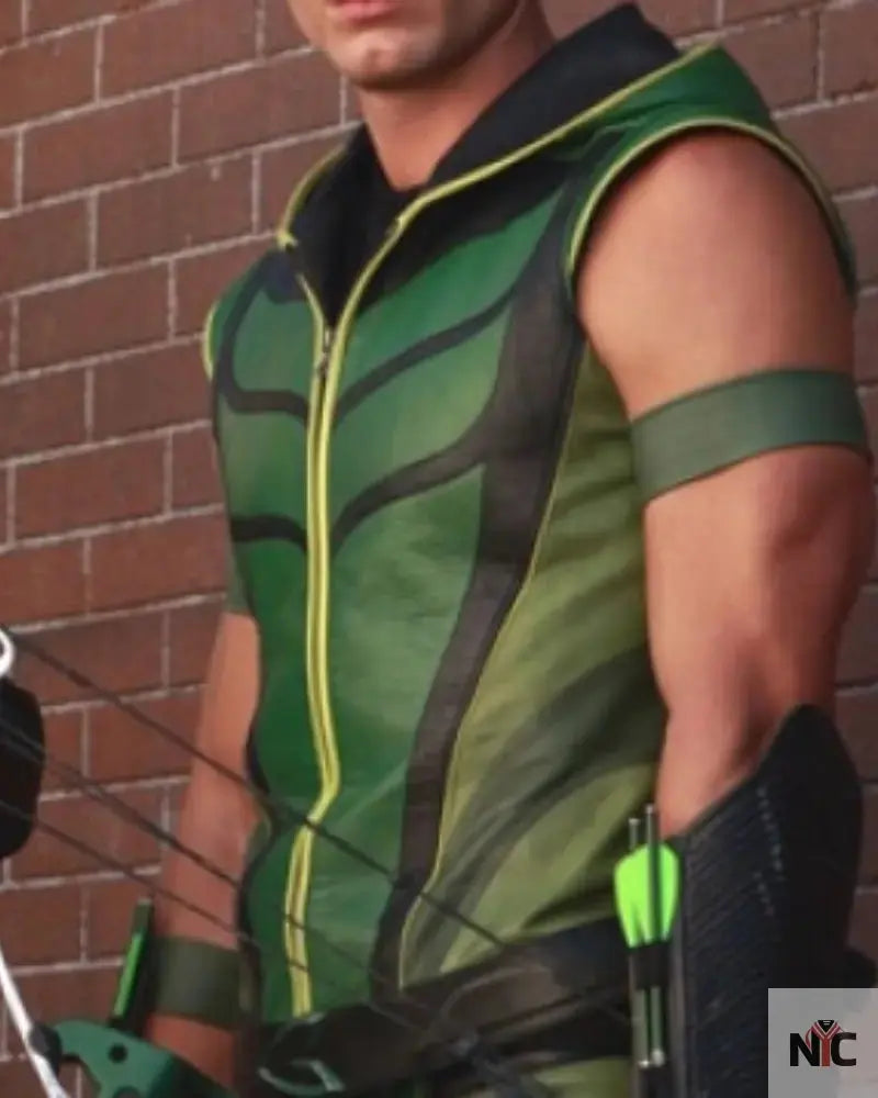 Smallville Green Arrow Justin Hartley Leather Vest