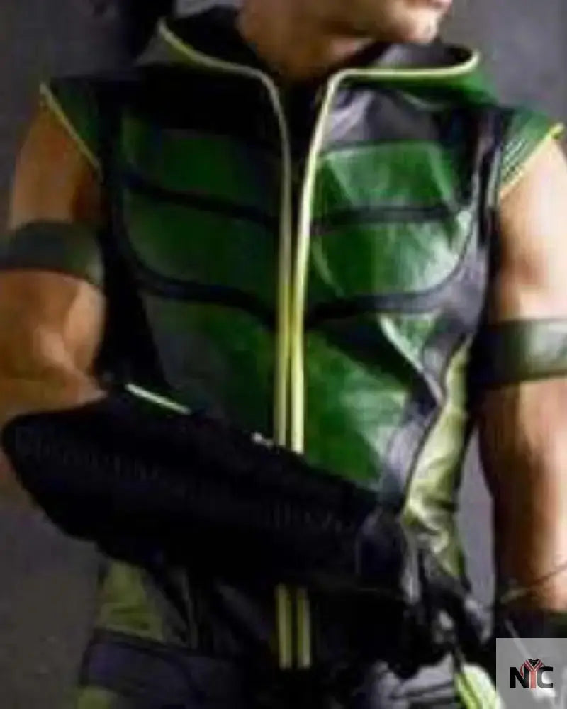 Smallville Green Arrow Justin Hartley Leather Vest