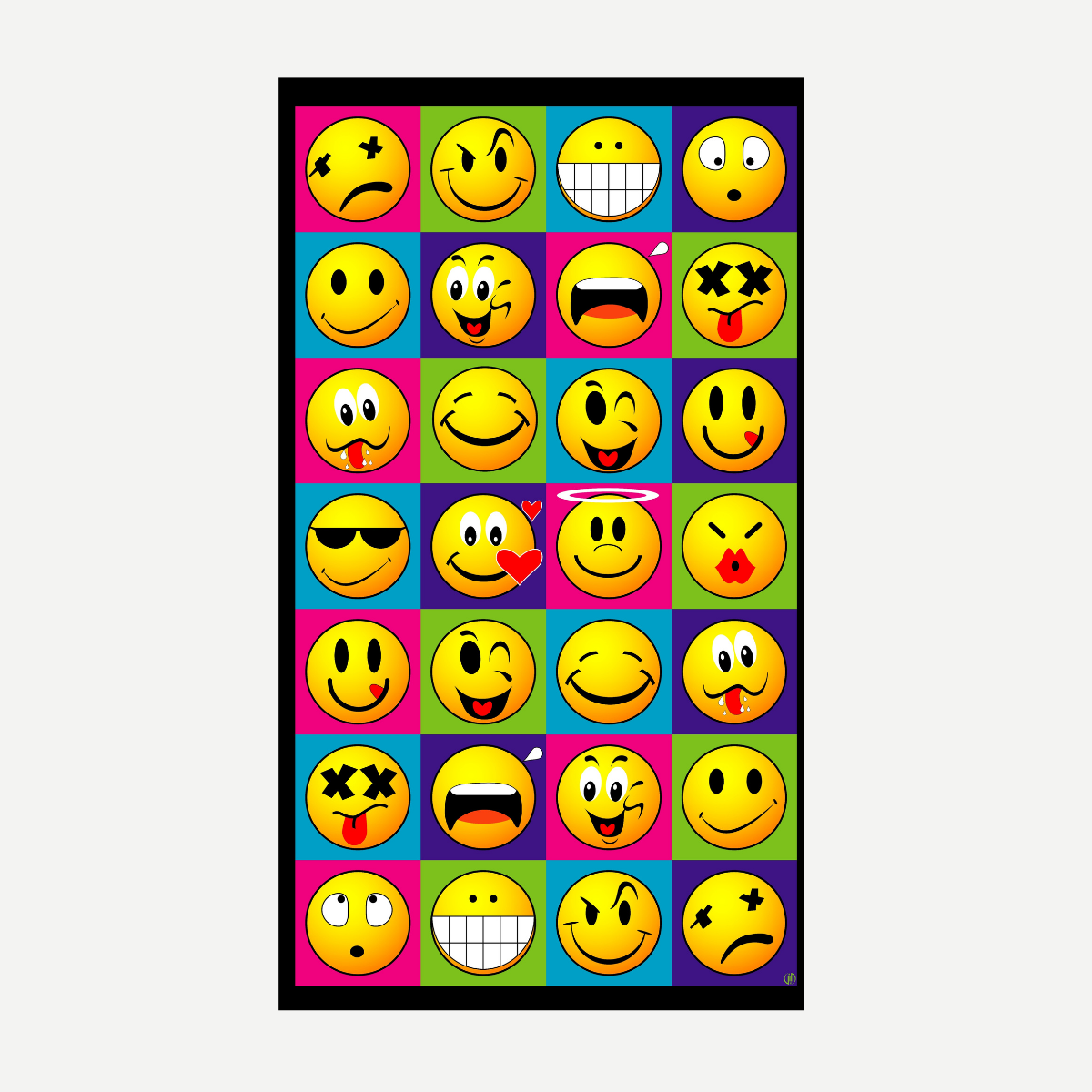 Smiley Faces Beach Towel
