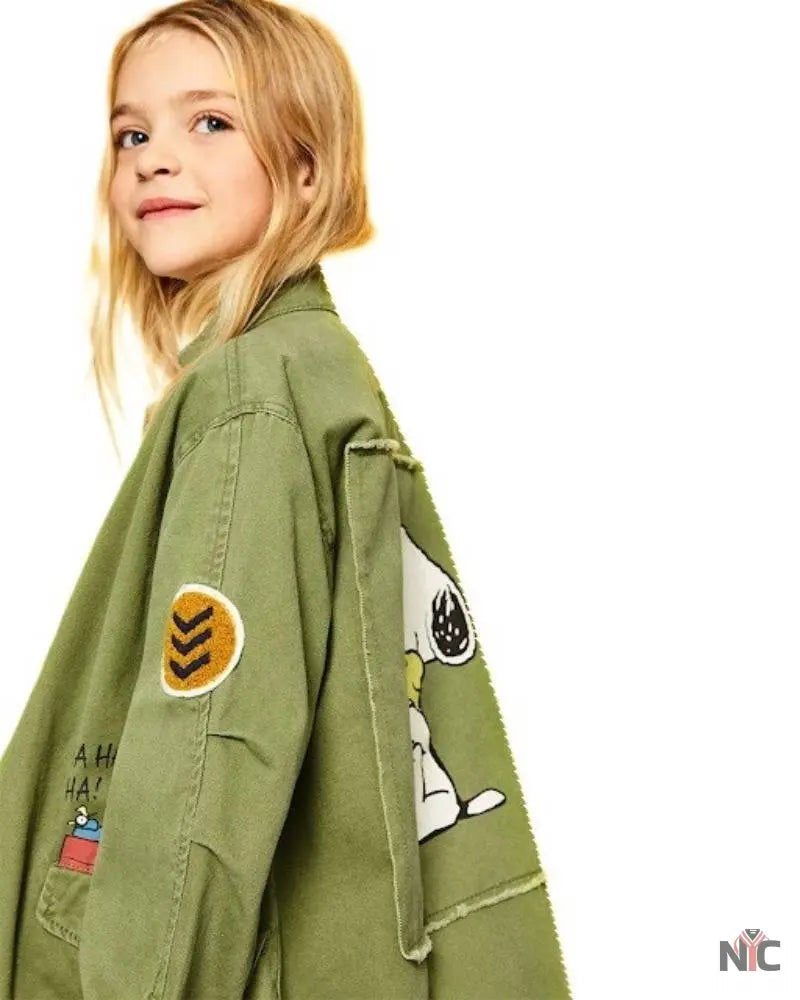 Snoopy Military Patch Jacket