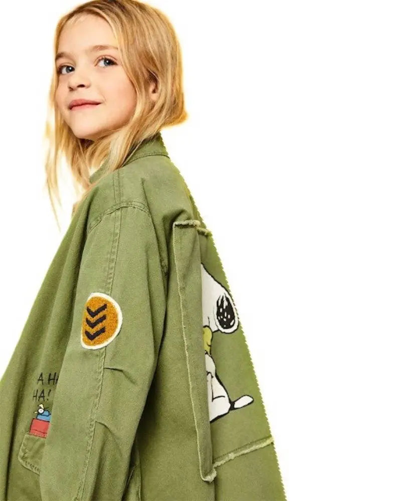 Snoopy Military Patch Jacket