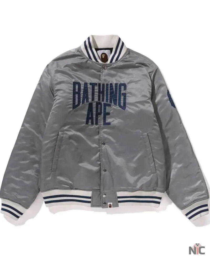 Solid Camo NYC Logo Nylon Varsity Jacket