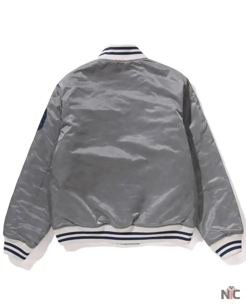 Solid Camo NYC Logo Nylon Varsity Jacket