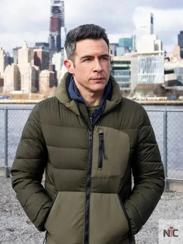 Special Agent Stuart Scola FBI S06 Green Puffer Jacket