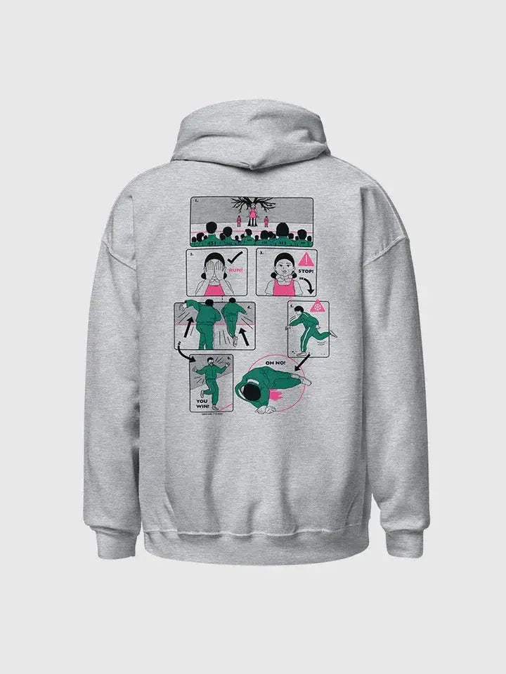 Squid Game Comic Grey Hoodie
