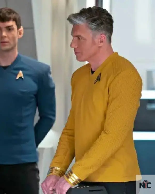 Star Trek Strange New Worlds Anson Mount Yellow Shirt