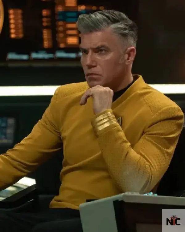 Star Trek Strange New Worlds Anson Mount Yellow Shirt