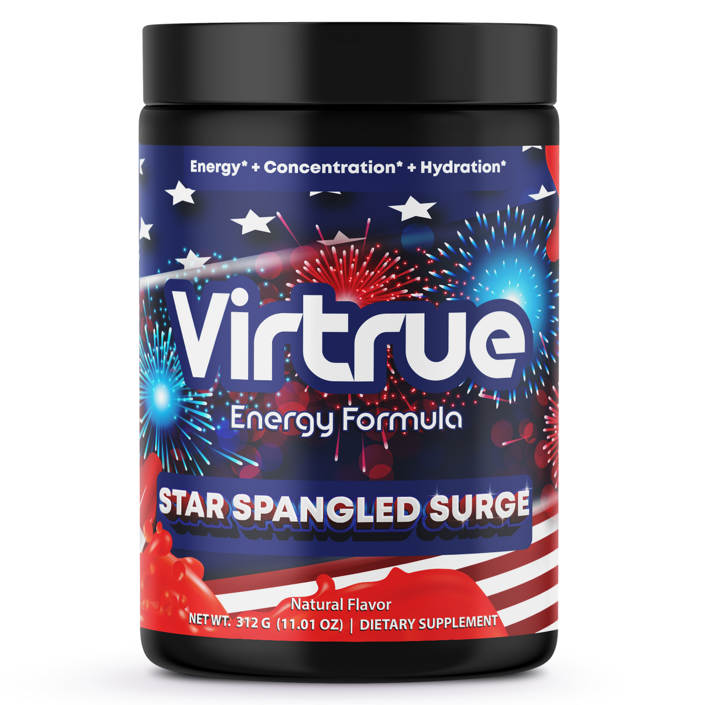 Star Spangled Surge Pre-Workout Energy Powder + Focus Boost & Hydration | Sugar Free