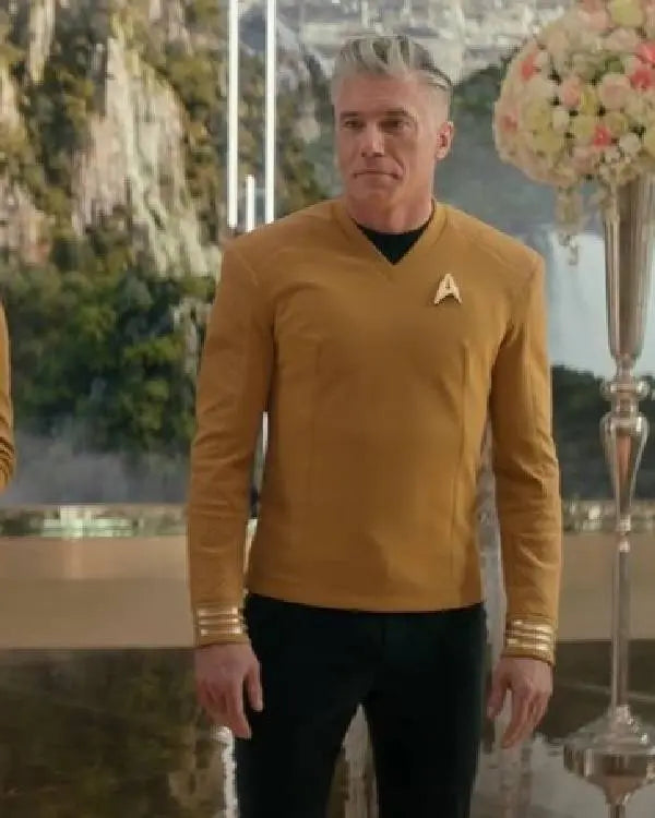 Star Trek Strange New Worlds Anson Mount Yellow Shirt