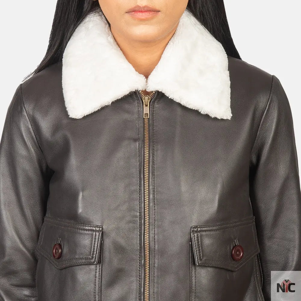 Stella G-1 Brown Leather Bomber Jacket