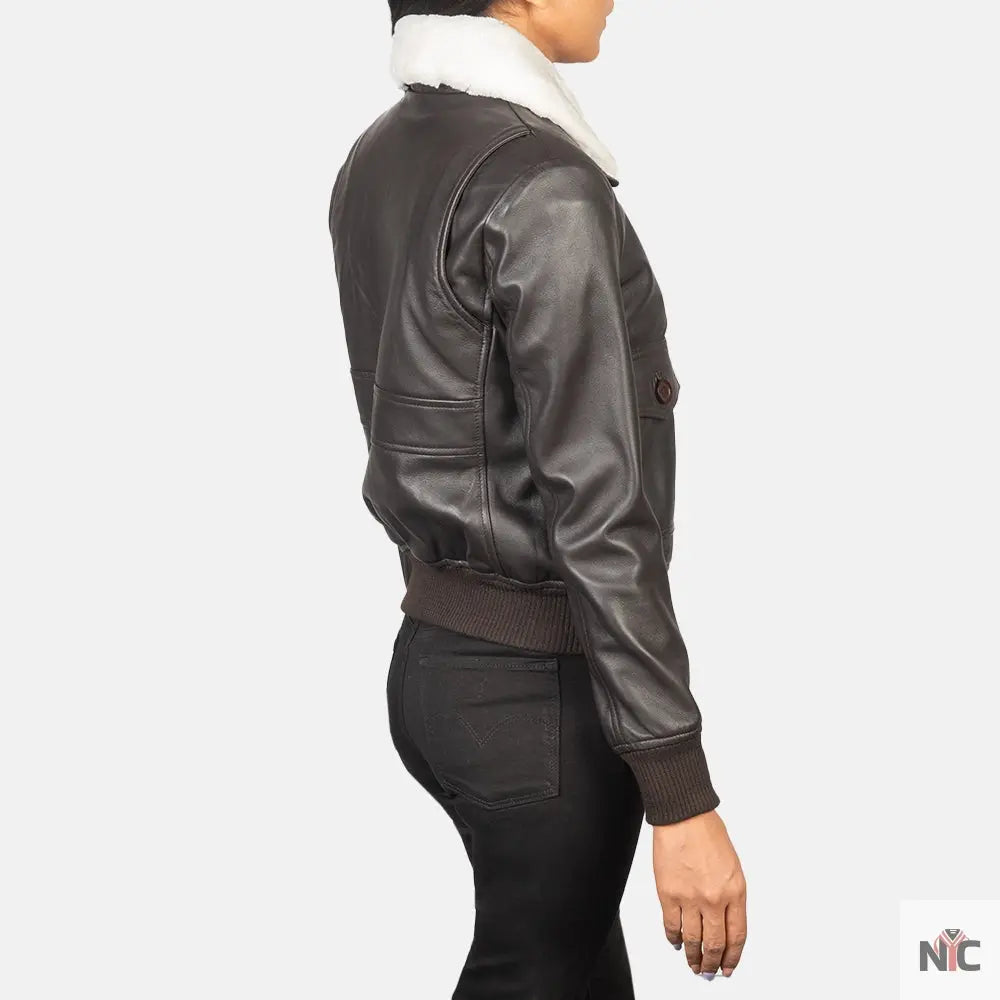 Stella G-1 Brown Leather Bomber Jacket