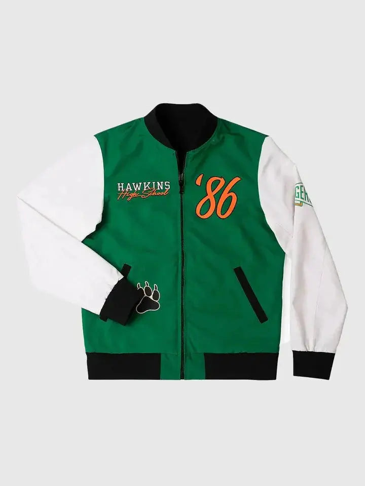 Stranger Things x Hawkins Tigers Reversible Bomber Jacket