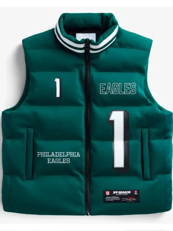 The View 2025 Sunny Hostin Green Eagles Puffer Vest