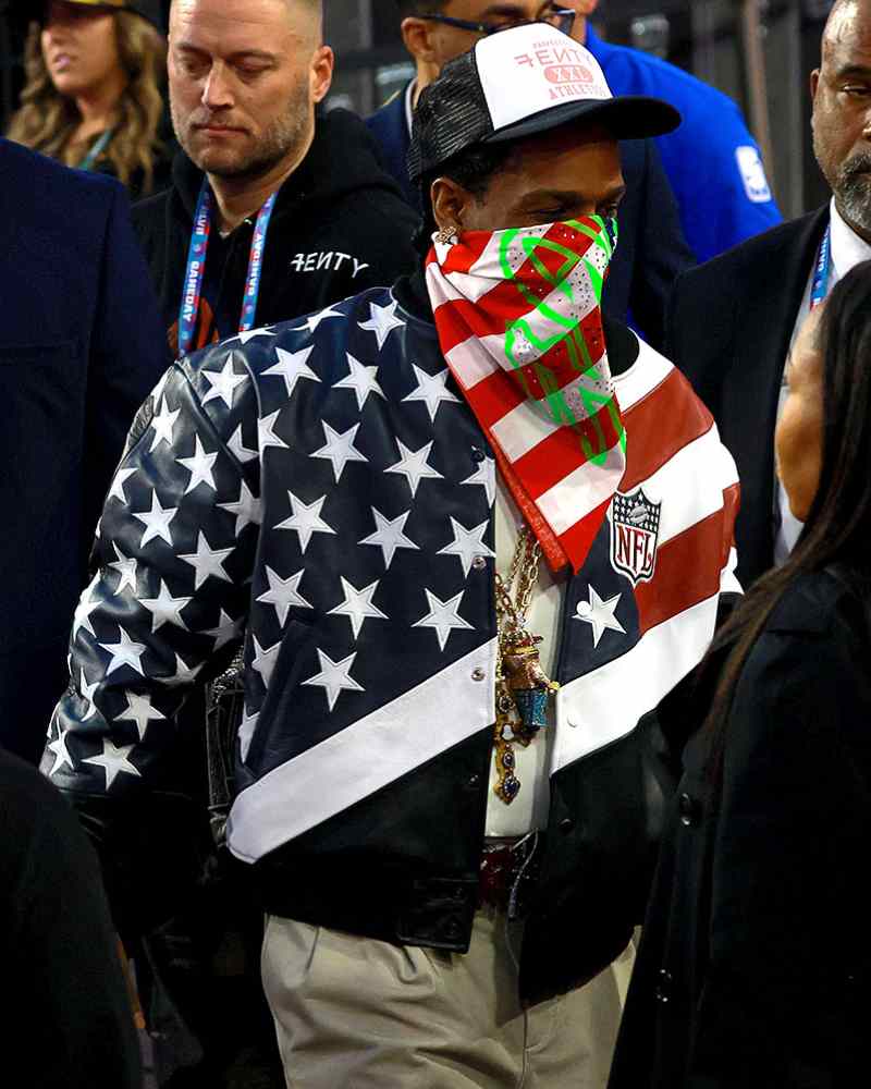 Super Bowl LVII Asap Rocky NFL Leather Jacket